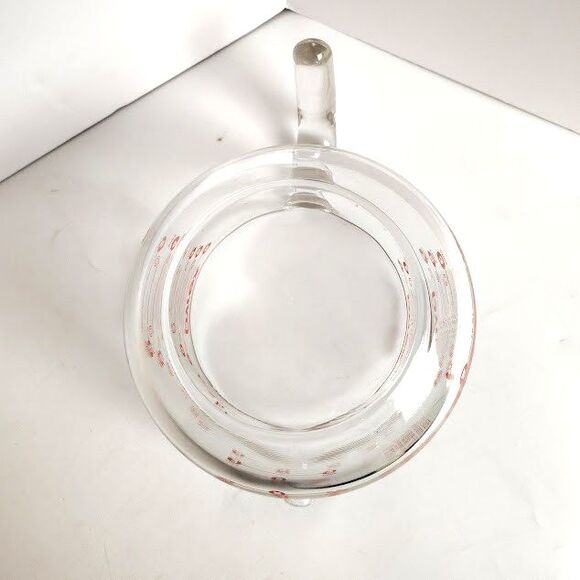 Vtg PYREX 8 Cup Glass Measuring Cup 64oz Red Lettering 2 Qt Batter Bowl - Picture 5 of 5